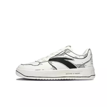 Кроссовки ANTA Life Collection Skateboarding Shoes Men Low-top Black/White/Gray, белый