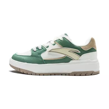 Кроссовки ANTA Life Collection Skateboarding Shoes Men Low-top Familiar Green/ivory White/raw Wood Color/granular Rice Yellow, желтый