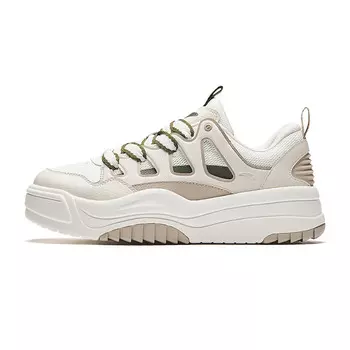 Кроссовки ANTA Life Collection Skateboarding Shoes Men Low-top Mud Gray / Ivory White / Nude Khaki, хаки