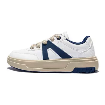 Кроссовки ANTA Life Collection Skateboarding Shoes Men Low-top Ivory/Deep Nautical Blue, слоновой кости/серый/темно-синий