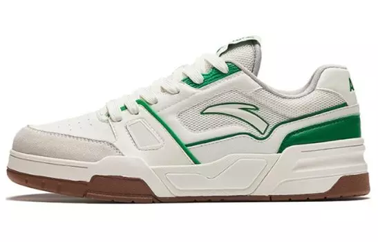 Кроссовки ANTA Life Collection Skateboarding Shoes Men Low-top White/Green, зеленый