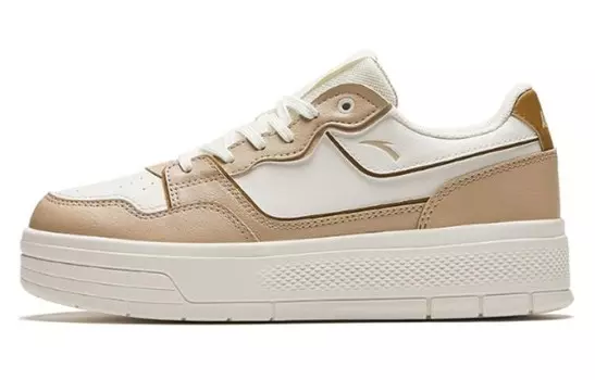 Кроссовки ANTA Life Collection Skateboarding Shoes Women's Low-top Beige/Brown, коричневый