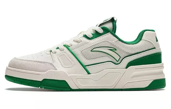 Кроссовки ANTA Life Collection Skateboarding Shoes Women's Low-top Ivory/ice Porcelain Green, слоновая кость/зеленый
