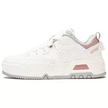 Кроссовки ANTA Life Collection Skateboarding Shoes Women's Low-top Ivory White / Wood House Red, красный