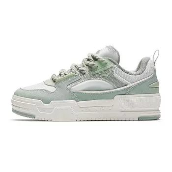 Кроссовки ANTA Life Collection Skateboarding Shoes Women's Low-top Light Blue-grey/hydroxide-green, зеленый