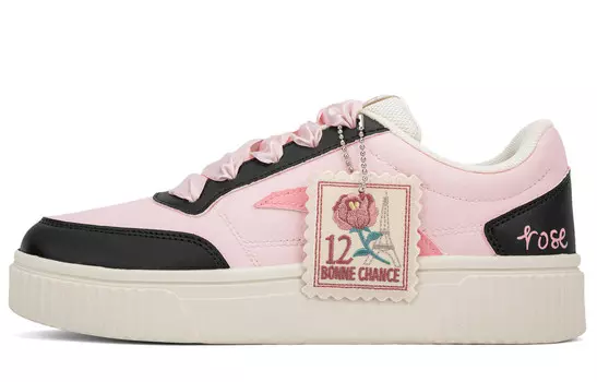 Кроссовки ANTA Life Collection Skateboarding Shoes Women's Low-top Black/pink, черный