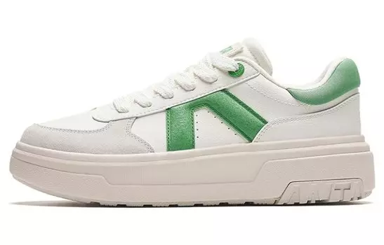 Кроссовки ANTA Life Collection Skateboarding Shoes Women's Low-top White/Green, зеленый