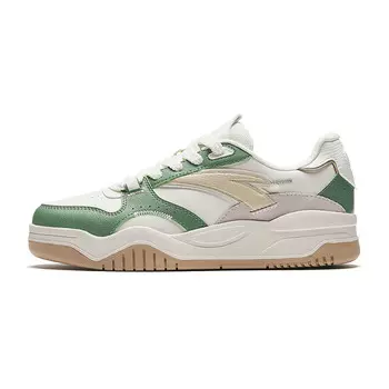 Кроссовки ANTA Life Collection Skateboarding Shoes Women's Low-top Ivory White/ripe Jasmine Green/grain Beige, слоновая кость/зеленый