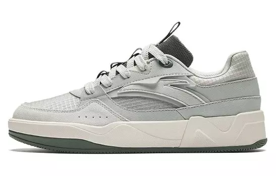 Кроссовки ANTA Life Collection Skateboarding Shoes Women's Low-top White-gray-green/plain Brocade Green, зеленый