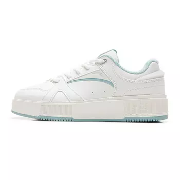 Кроссовки ANTA Life Collection Skateboarding Shoes Women's Mid-top Ivory White/Misty Purple/Ice Water Green, зеленый