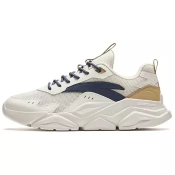 Кроссовки ANTA Lifestyle Shoes Men Low-top Ivory White/light Inky Blue/malt Light Brown, синий