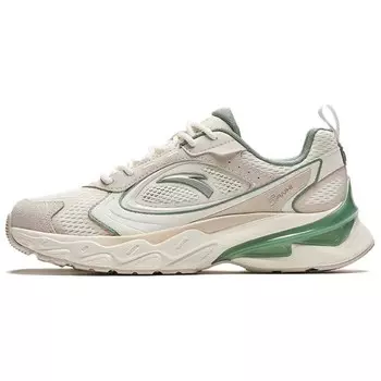 Кроссовки ANTA Lifestyle Shoes Men Low-top, слоновая кость/зеленый