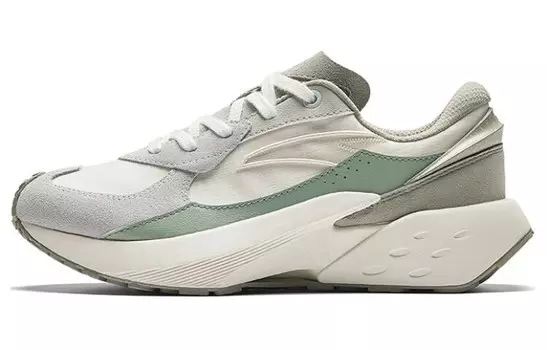 Кроссовки ANTA Lifestyle Shoes Women's Low-top White/cyan/gray/green, слоновая кость/зеленый