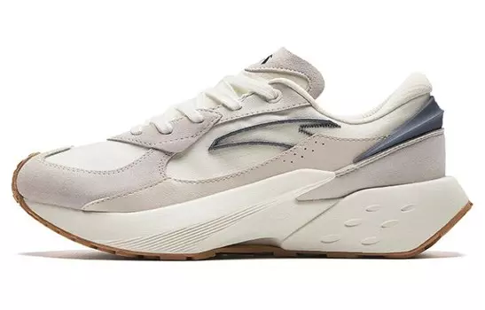 Кроссовки ANTA Lifestyle Shoes Women's Low-top Ivory White/one-degree Gray/mud Gray, серый