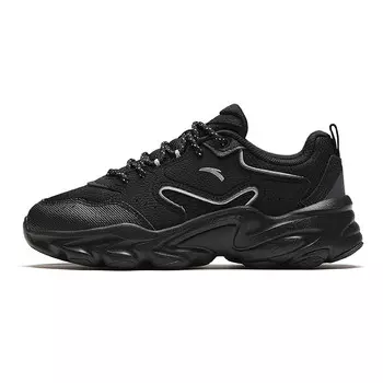 Кроссовки ANTA Lifestyle Shoes Women's Low-top Core Black/Carbon/Green Spark, зеленый