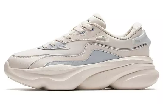 Кроссовки ANTA Lifestyle Shoes Women's Low-top Beige/Blue, бежевый/синий
