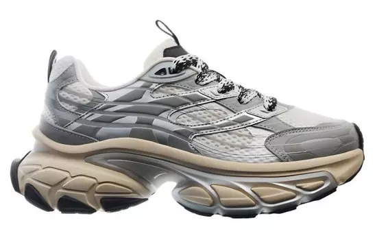 Кроссовки ANTA Lifestyle Shoes Women's Low-top Ivory White/silver/pigeon Grey, белый/серый