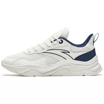 Кроссовки ANTA Little Millennium Chunky Sneakers Men Low-top Ivory/Deep Nautical Blue, слоновой кости/серый/темно-синий