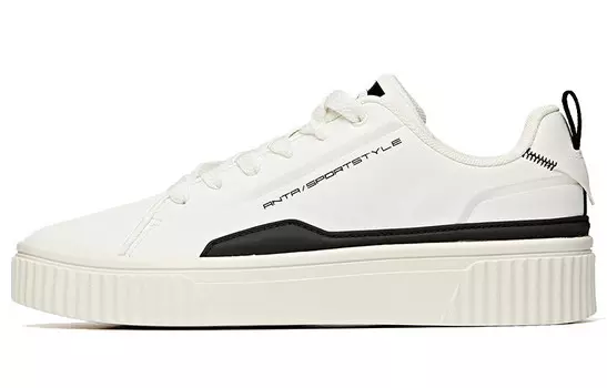 Кроссовки ANTA Skateboard Shoes Men Low-Top Ivory White Black