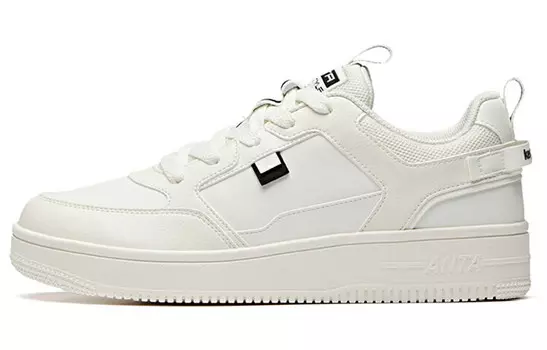 Кроссовки ANTA Skateboard Shoes Men Low-Top Ivory White Black
