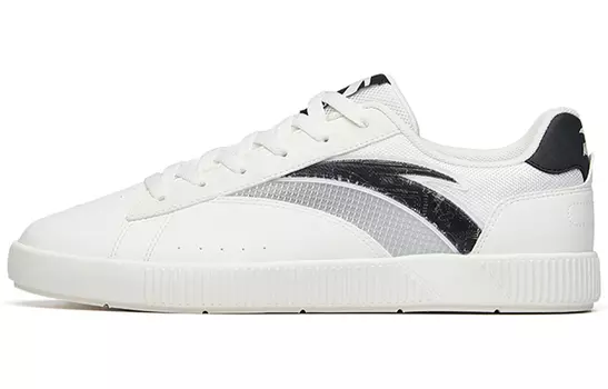 Кроссовки ANTA Skateboard Shoes Men Low-Top Ivory White Black, слоновая кость/черный