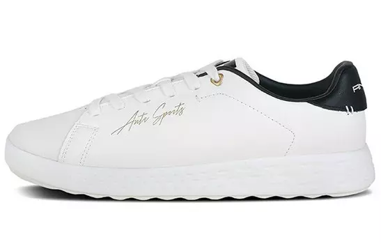 Кроссовки ANTA Skateboard Shoes Men Low-Top Ivory White Black, слоновая кость/черный