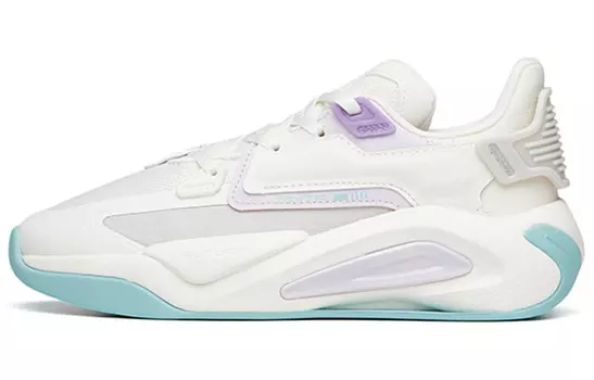 Кроссовки ANTA Skateboard Shoes Women's Low-Top Ivory White/Light Gray/Misty Purple