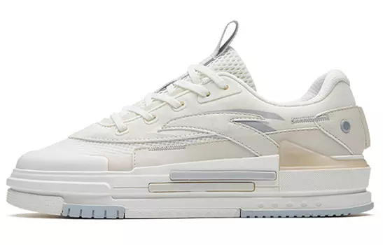Кроссовки ANTA Skateboard Shoes Women's Low-Top Ivory White/Muddy Sand Gray/Microchip Gray