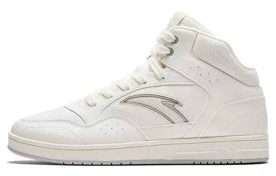 Кроссовки ANTA Skateboarding Shoes Men High-top Ivory White, белый