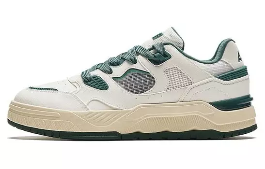 Кроссовки ANTA Skateboarding Shoes Men Low-top White/Green, зеленый