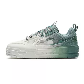 Кроссовки ANTA Skateboarding Shoes Men Low-top Ivory/superba Green, слоновая кость/зеленый