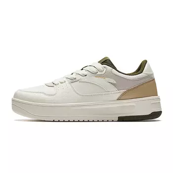 Кроссовки ANTA Skateboarding Shoes Men Low-top Ivory White/One Degree Gray/Burnt Tea Green, зеленый