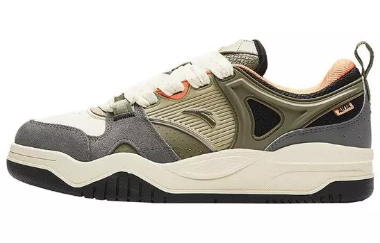Кроссовки ANTA Skateboarding Shoes Men Low-top Green, желтый