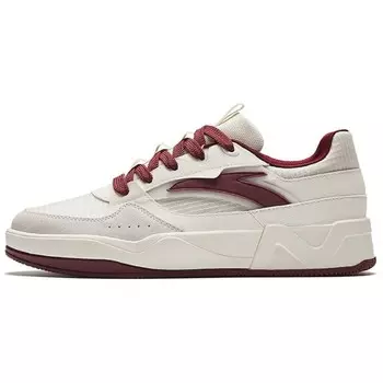 Кроссовки ANTA Skateboarding Shoes Men Low-top Ivory White/crimson Red, красный
