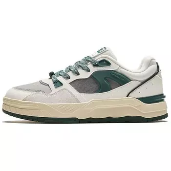 Кроссовки ANTA Skateboarding Shoes Men Low-top, белый/серый/зеленый
