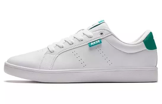Кроссовки ANTA Skateboarding Shoes Men Low-top ANTA White/seaweed Green, зеленый