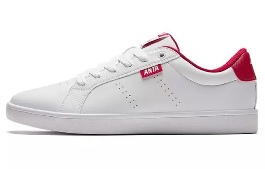 Кроссовки ANTA Skateboarding Shoes Men Low-top ANTA White/Bright Red, белый/красный
