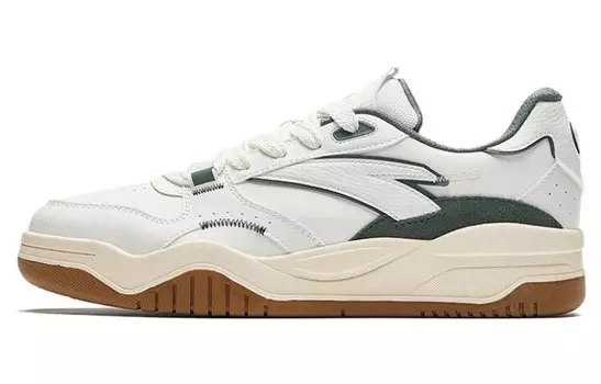 Кроссовки ANTA Skateboarding Shoes Men Low-top Ivory White/bamboo Gray, слоновая кость/зеленый