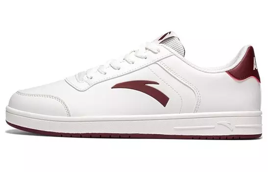Кроссовки ANTA Skateboarding Shoes Men Low-top White/Red, белый/красный