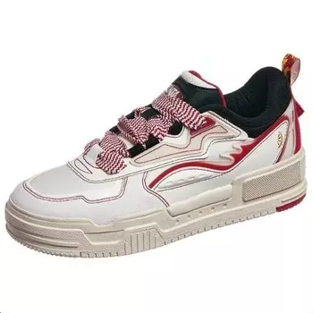 Кроссовки ANTA Skateboarding Shoes Men Low-top Dark Team Red/Summit White/Team White/Black, темно-красный/белый/черный