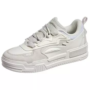 Кроссовки ANTA Skateboarding Shoes Men Low-top White/Gray, белый/серый