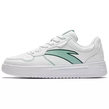 Кроссовки ANTA Skateboarding Shoes Men Low-top Pure White / Rain Mist Green / Seaweed Green, белый