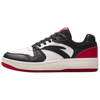Кроссовки ANTA Skateboarding Shoes Men Low-top Ivory White/black/university Red, красный