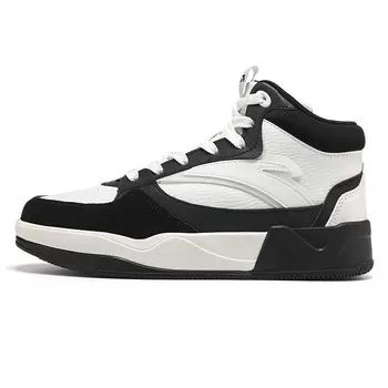 Кроссовки ANTA Skateboarding Shoes Women's High-top White/Black, белый/черный