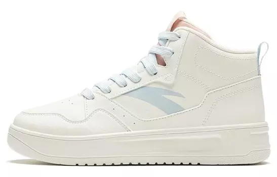 Кроссовки ANTA Skateboarding Shoes Women's High-top White, белый/синий