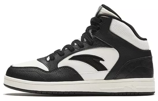 Кроссовки ANTA Skateboarding Shoes Women's High-top Black, черный/белый