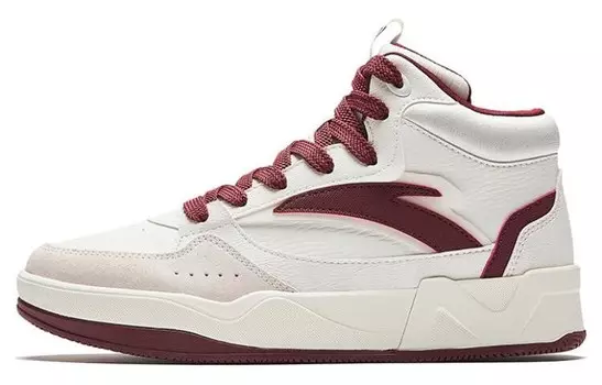 Кроссовки ANTA Skateboarding Shoes Women's High-top Ivory White, белый