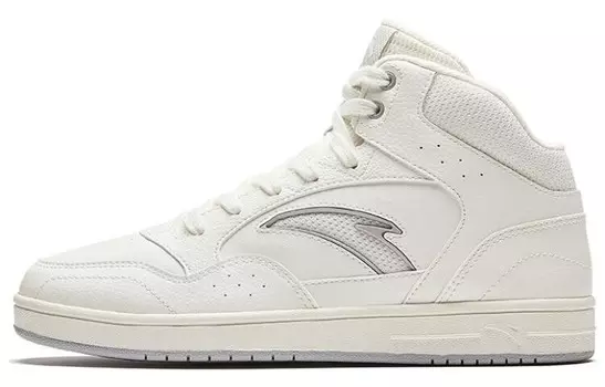 Кроссовки ANTA Skateboarding Shoes Women's High-top Ivory White, белый