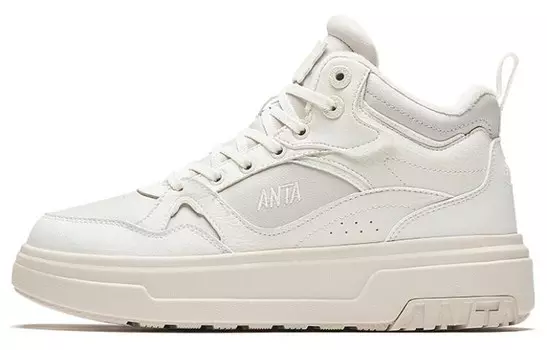 Кроссовки ANTA Skateboarding Shoes Women's High-top White, белый