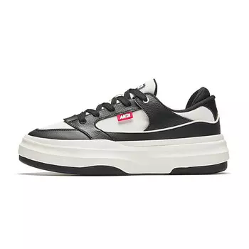 Кроссовки ANTA Skateboarding Shoes Women's Low-top Black, слоновая кость/черный
